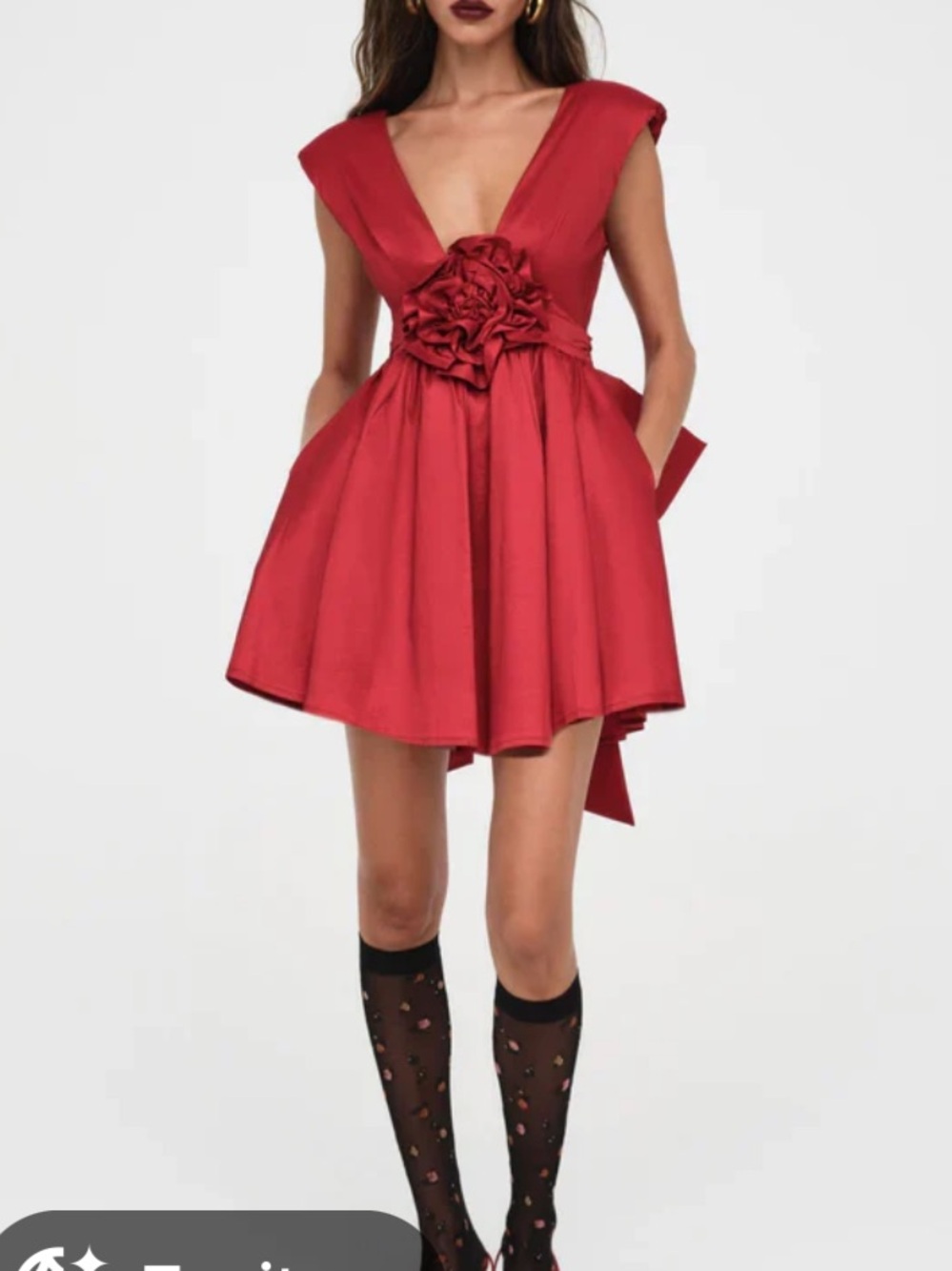 For love and lemons rose mini dress red M